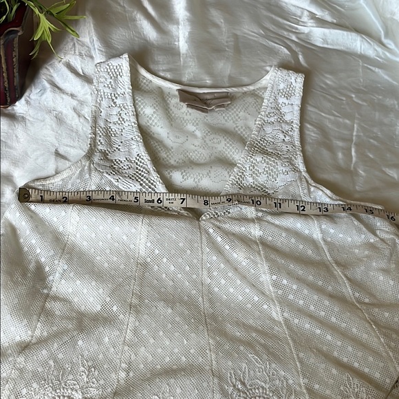 *Anthropologie Vanessa Virginia Daisy Field Lace Tank Babydoll Overlay Mesh - Picture 10 of 13